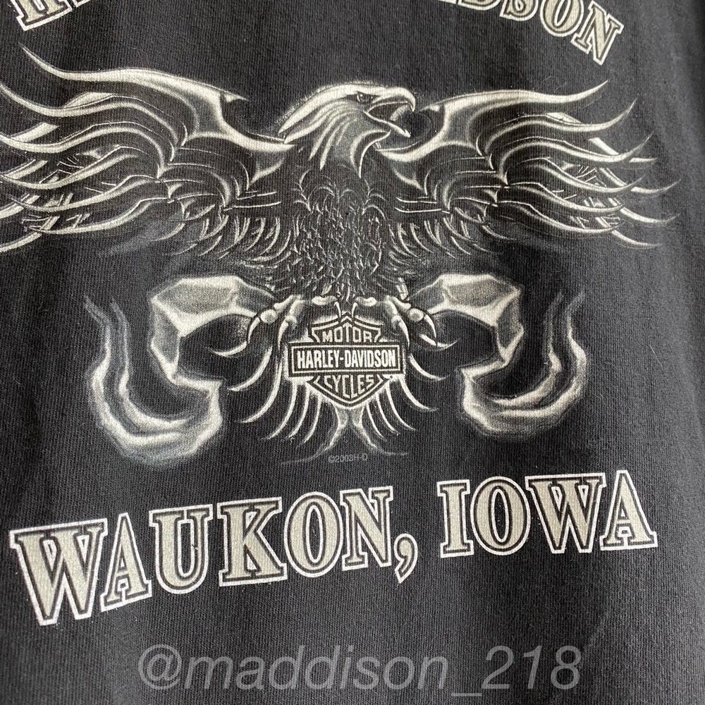 Harley Davidson Vintage Oversized Black T-Shirt XL - Picture 6 of 13